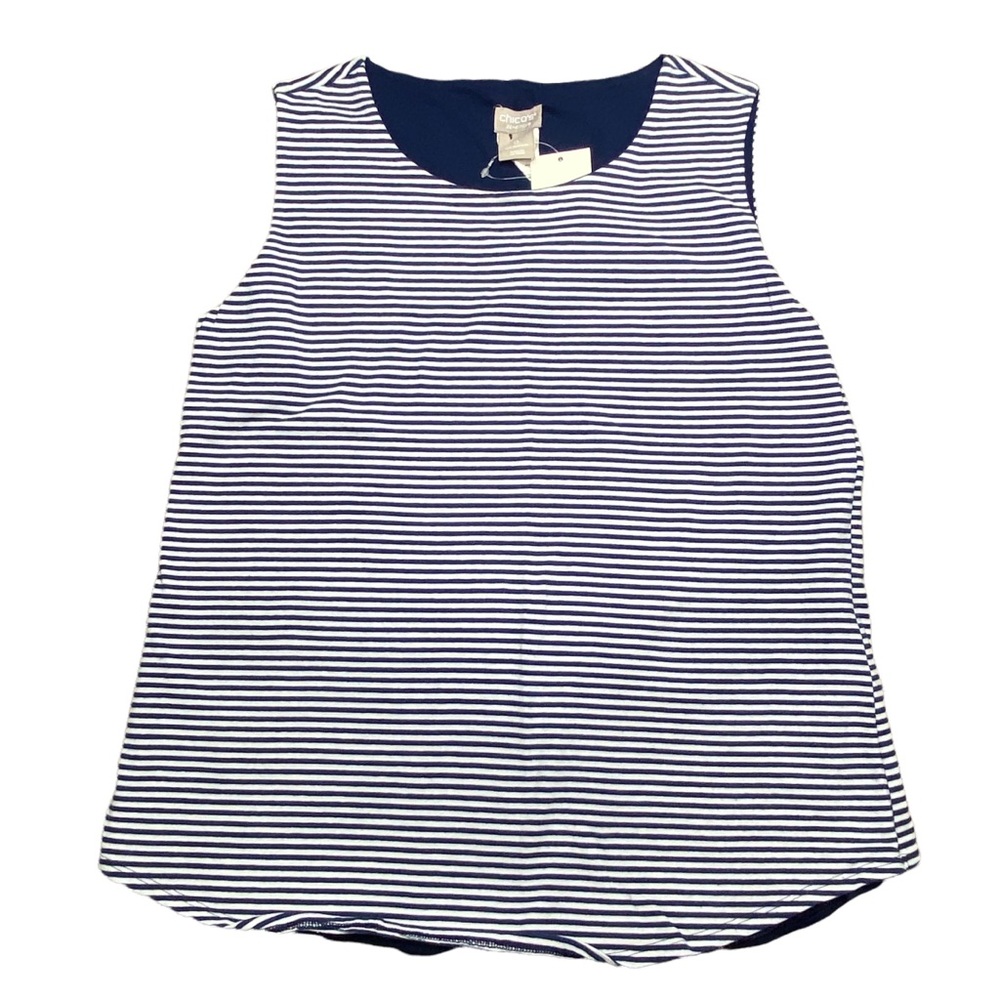 NWT Chico's Zenergy Reversible Striped Tank Top - Chico's size 0 -‎ US size 4/6